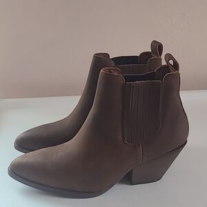 Portland Leather Goods Patina Dakota Western Boot Brown Nubuck Size 7 NWOB